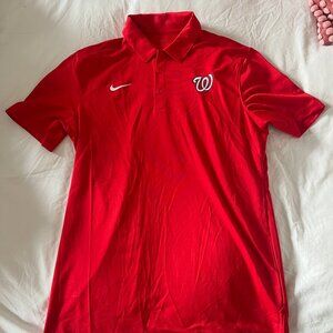 Washington Nationals Stitched Nike Dri-Fit Polo Men's (Medium)
